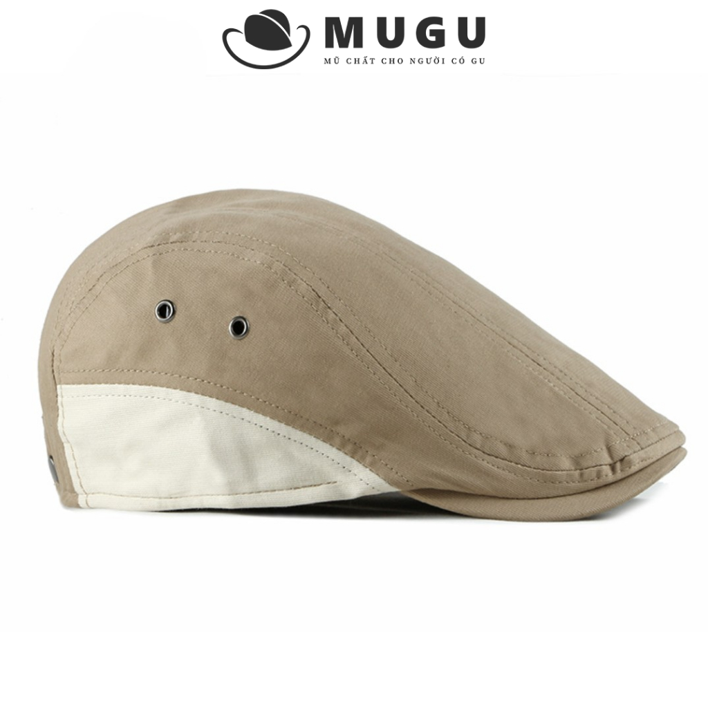 Mũ Nồi Nam Cao Cấp BR03 - Mũ Beret Nam Trung Niên Vải Cotton | MUGU