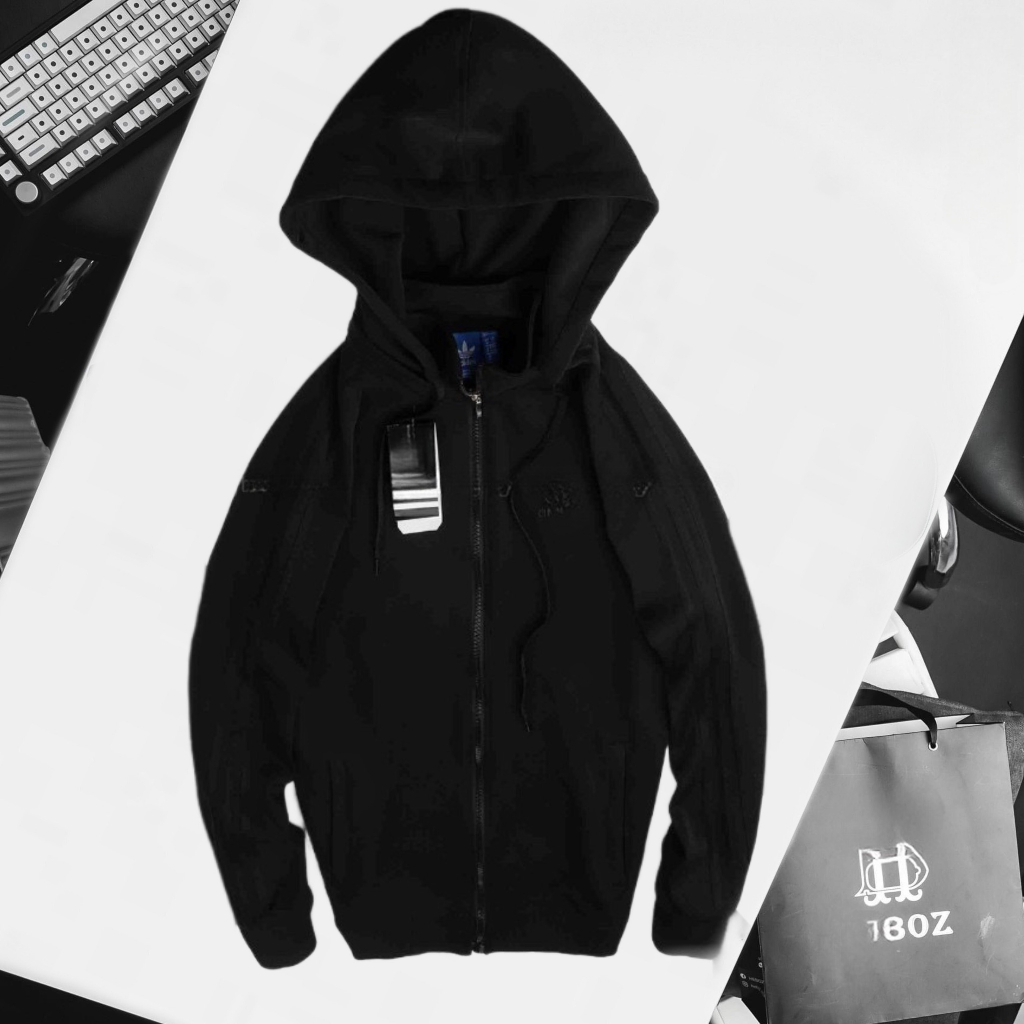 Áo Khoác Thể Thao 3 Sọc Nam - nữ Có Nón  cao cấp