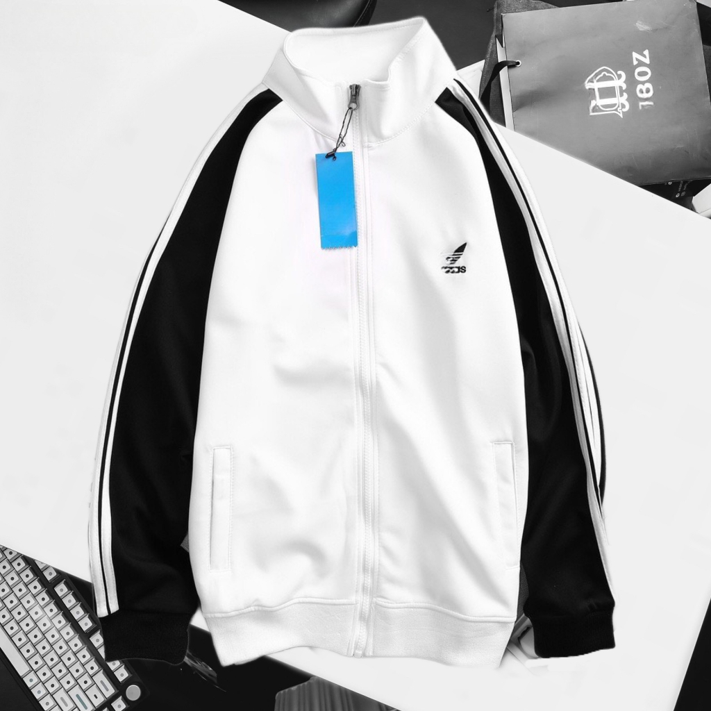 Áo Khoác Thể Thao 3 Sọc Nam - Nữ Thun Poly 2 Da