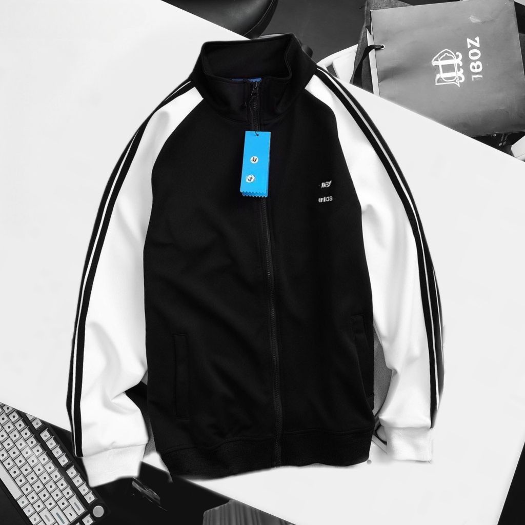 Áo Khoác Thể Thao 3 Sọc Nam - Nữ Thun Poly 2 Da