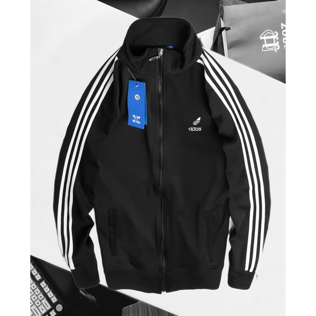 Áo Khoác Thể Thao 3 Sọc Nam - Nữ Thun Poly 2 Da