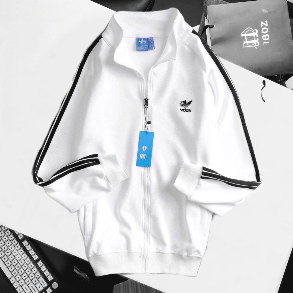 Áo Khoác Thể Thao 3 Sọc Nam - Nữ Thun Poly 2 Da