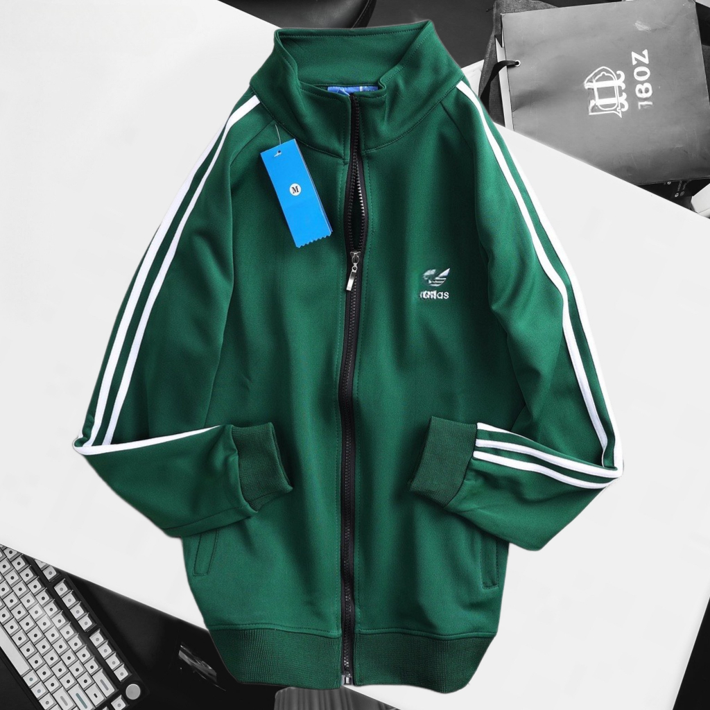 Áo Khoác Thể Thao 3 Sọc Nam - Nữ Thun Poly 2 Da