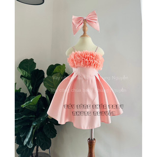 Váy cho bé gái hoa ngực xinh