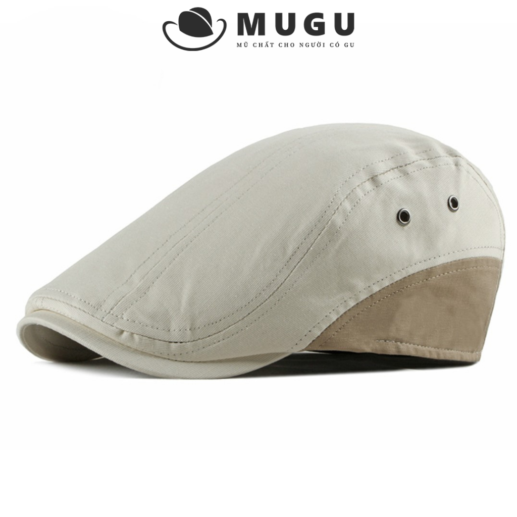 Mũ Nồi Nam Cao Cấp BR03 - Mũ Beret Nam Trung Niên Vải Cotton | MUGU