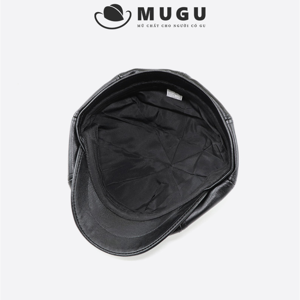 Mũ Nồi Da Cao Cấp BR04 - Mũ Beret Phong Cách Sang Trọng | MUGU