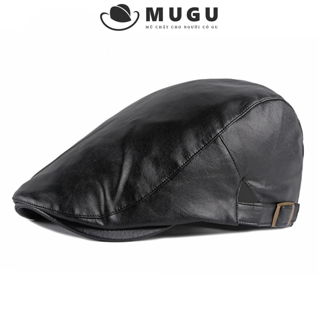 Mũ Nồi Da Cao Cấp BR04 - Mũ Beret Phong Cách Sang Trọng | MUGU