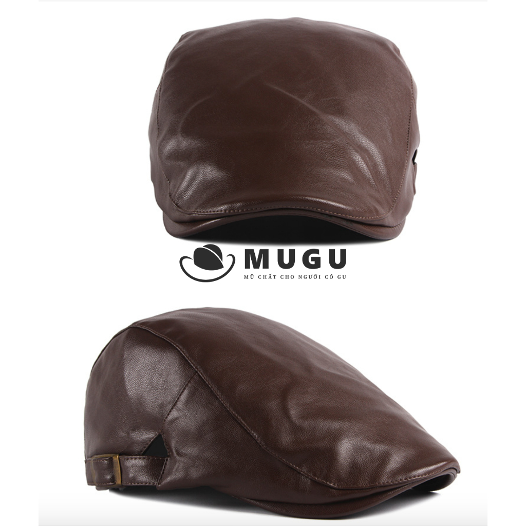Mũ Nồi Da Cao Cấp BR04 - Mũ Beret Phong Cách Sang Trọng | MUGU