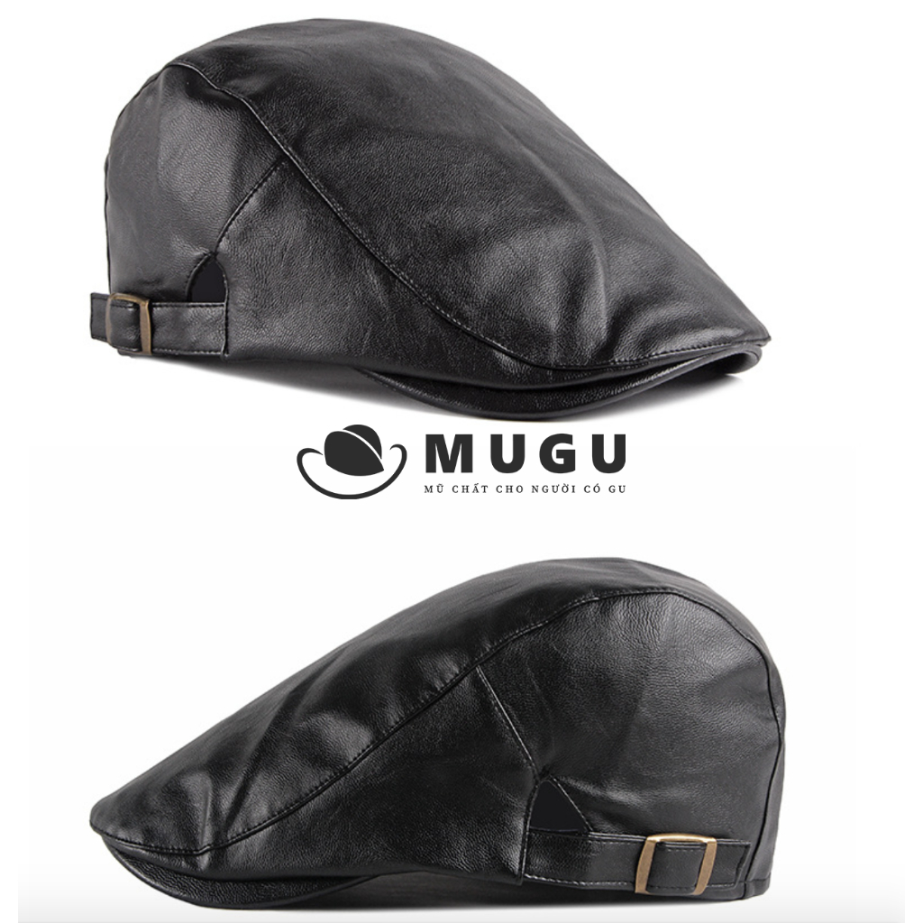 Mũ Nồi Da Cao Cấp BR04 - Mũ Beret Phong Cách Sang Trọng | MUGU