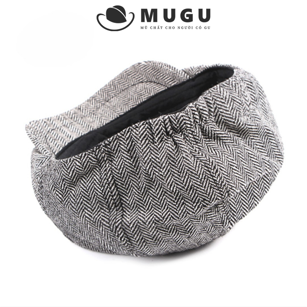 Mũ Beret Nam Trung Niên Vải Cotton BR02 - Mũ Beret Cao Cấp Sành Điệu | MUGU