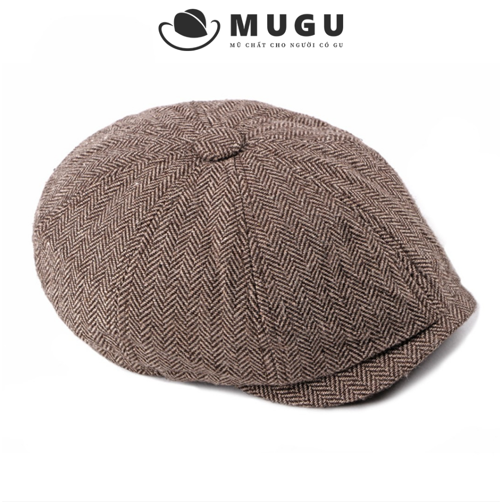 Mũ Beret Nam Trung Niên Vải Cotton BR02 - Mũ Beret Cao Cấp Sành Điệu | MUGU