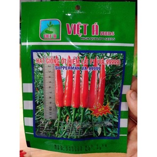 Hạt giống ớt hiểm lai f1 việt á va99999 gói 5gr