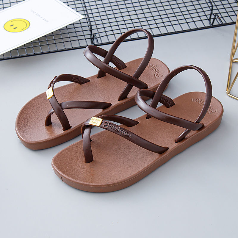 Sandal đi biển nữ quai tròn mảnh đế chống trơn trượt CHIBAMY