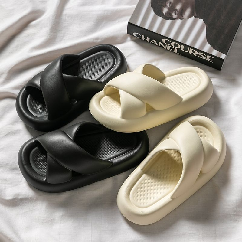 Dép bánh mì nữ đế cao 4CM，EVA cảm giác nhẹ nhàng，Đế dày chống trượt