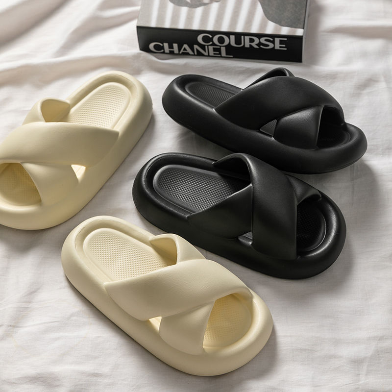 Dép bánh mì nữ đế cao 4CM，EVA cảm giác nhẹ nhàng，Đế dày chống trượt