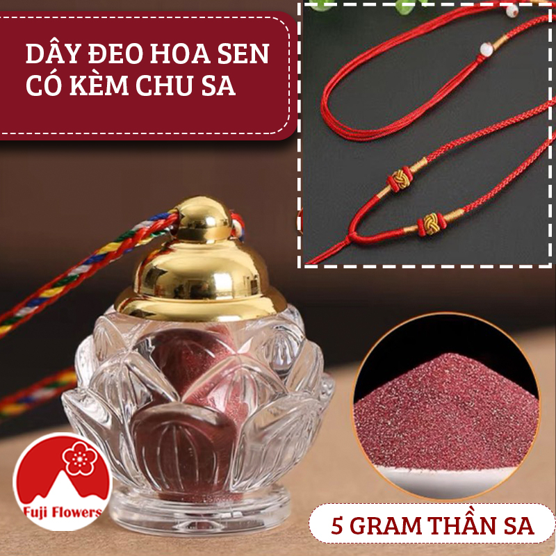 Dây đeo chu sa thần sa thật không pha tạp chất cho nam nữ