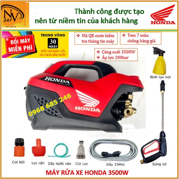 Máy rửa xe máy xịt rửa áp lực cao áp Honda A350 Nhập Khẩu Thái Lan.