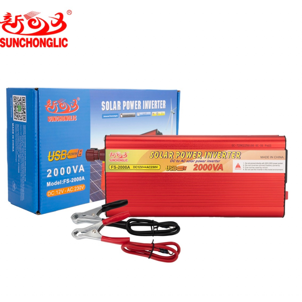Kích điện 12V sang 220V 2000VA ( Sunchonglic FS-2000A)