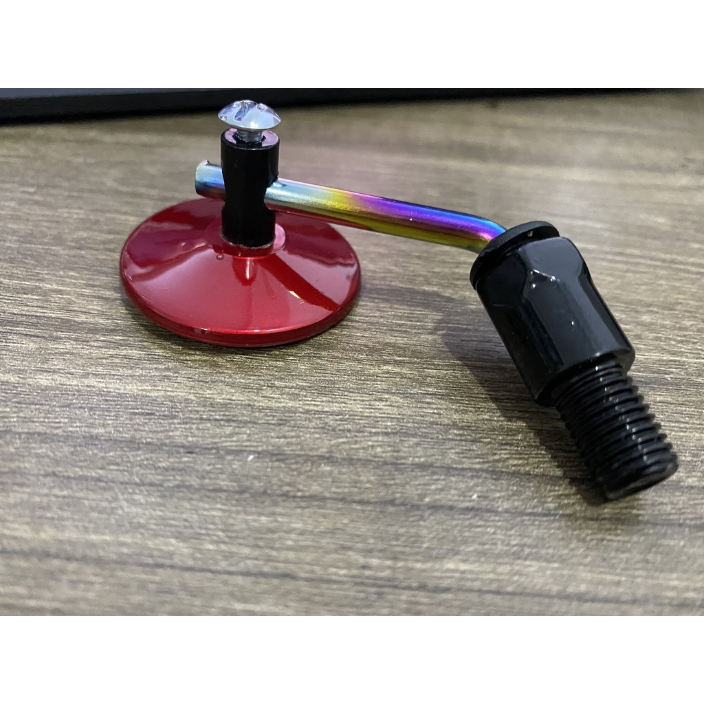 Gương Mini Gắn Xe Máy Chân Titan Cầu Lồi Đường kính 3Cm