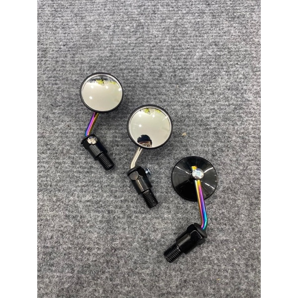 Gương Mini Gắn Xe Máy Chân Titan Cầu Lồi Đường kính 3Cm