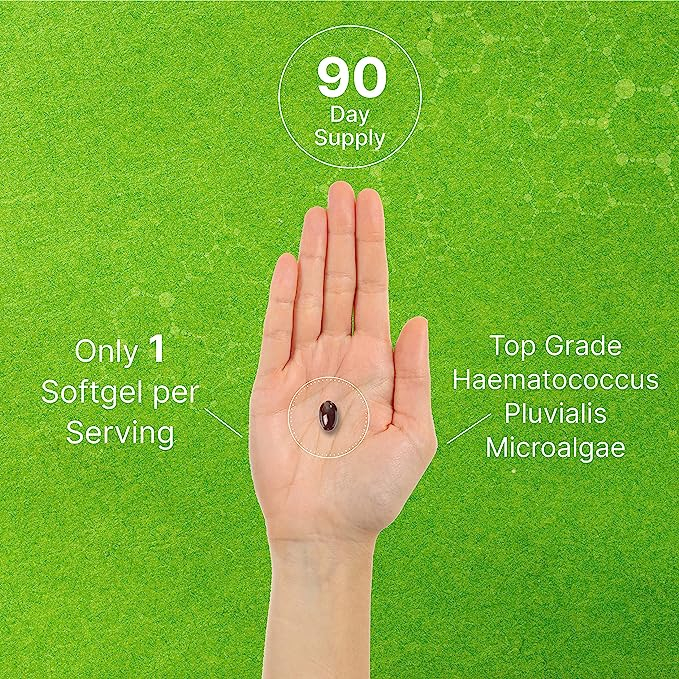 Deal Supplement Viên uống chống oxy hóa, đẹp da Astaxanthin 12mg, hỗ trợ mắt, khớp và tăng cường miễn dịch 90 viên