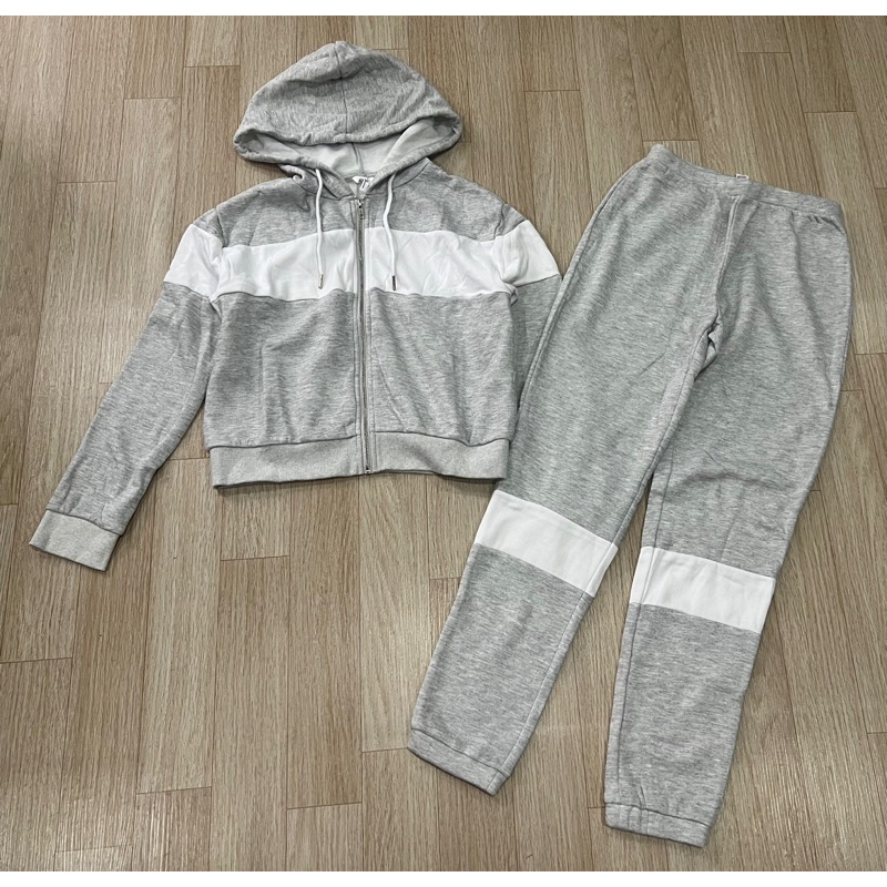 Bộ nỉ bông nữ hàng dư, màu ghi, lẻ size