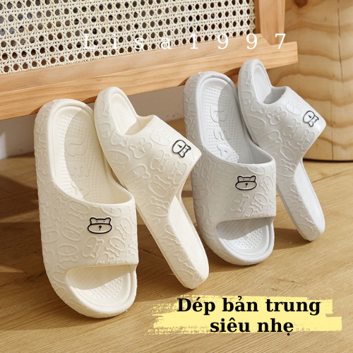 Dép quai ngang bánh mì eva hình gấu nổi mẫu 2023
