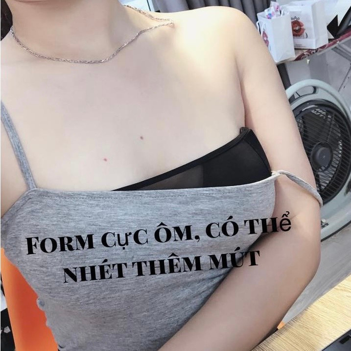 Áo lót quây lưới có gọng Hood mút mỏng không dây thun trơn độn dày cài sau - Áo ngực không đường may