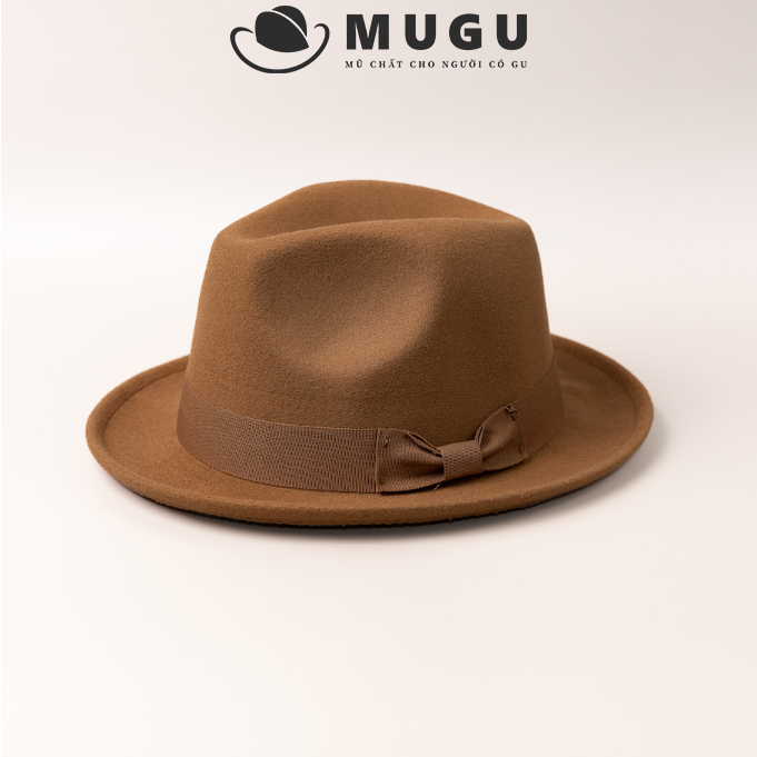 Mũ Phớt Nam Trung Niên FN34 - Mũ Fedora Vành Ngắn Cao Cấp  | MUGU