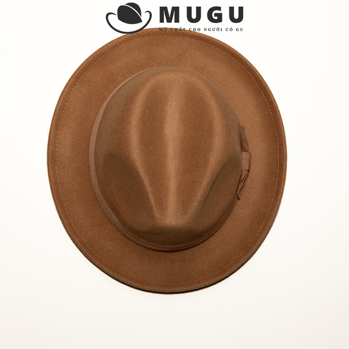 Mũ Phớt Nam Trung Niên FN34 - Mũ Fedora Vành Ngắn Cao Cấp  | MUGU