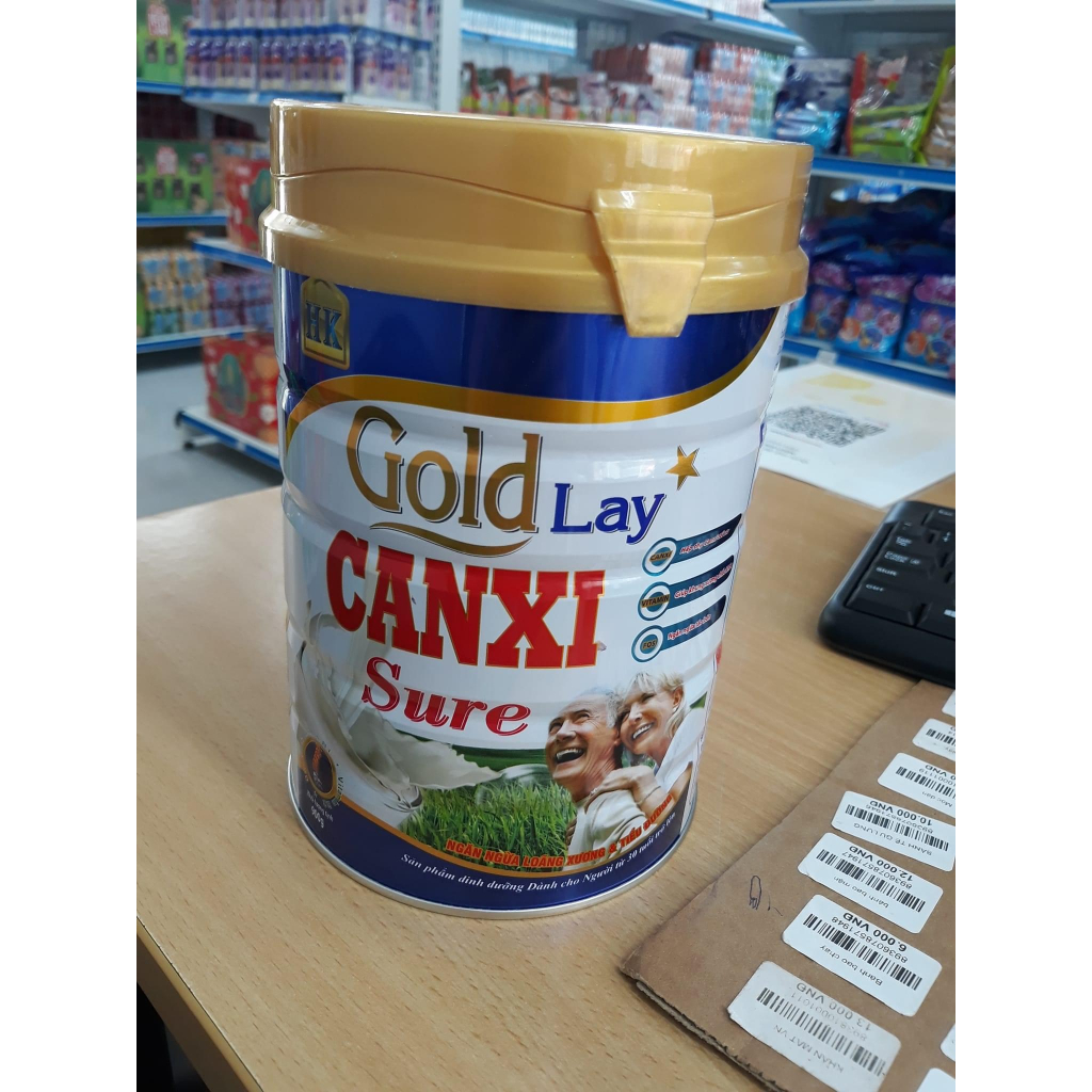 Sữa goldlay canxi 900g  - Ngừa loãng xương và tiểu đường cho người già