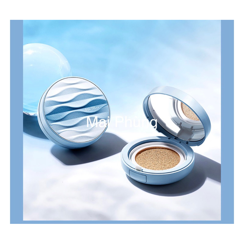 Hộp chính phấn nước kiềm dầu Sum37 Water Full kèm bao da