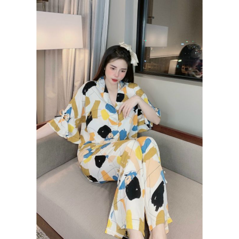 Quần Xẻ Tay Loe Sang Chảnh vải mango