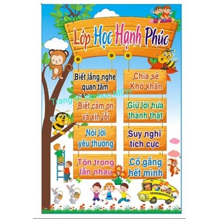 Bạt lớp học hạnh phúc.kt: 80 x 120cm