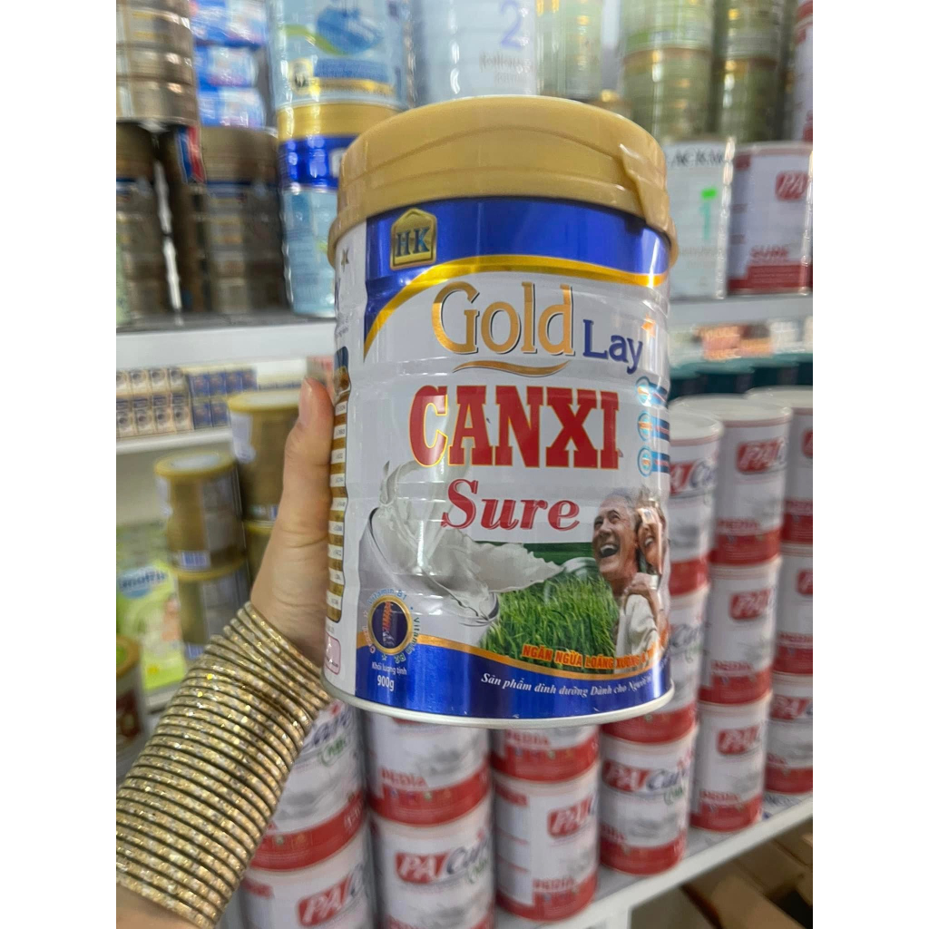 Sữa goldlay canxi 900g dành cho người già, ngừa loãng xương và tiểu đường