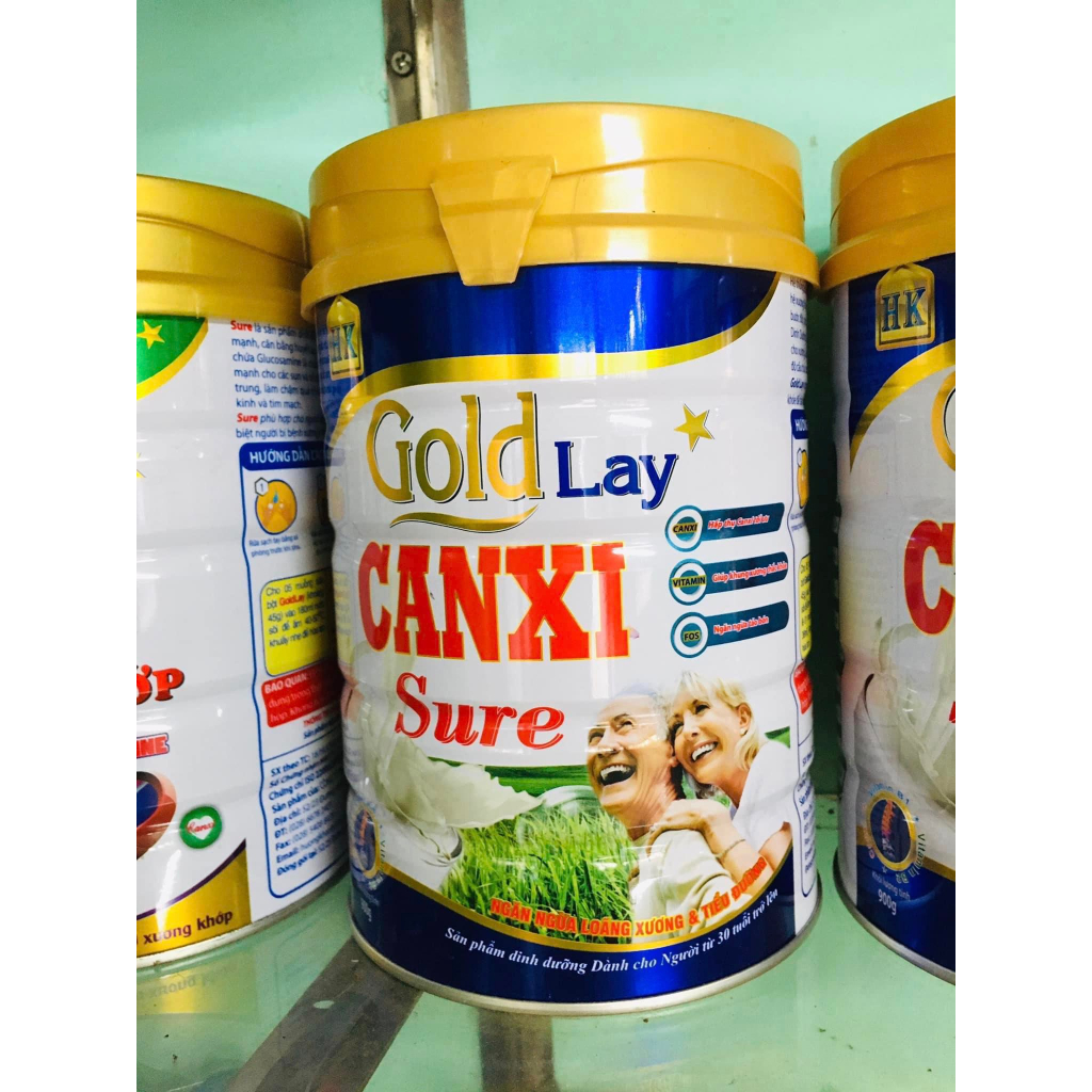 Sữa goldlay canxi 900g dành cho người già, ngừa loãng xương và tiểu đường