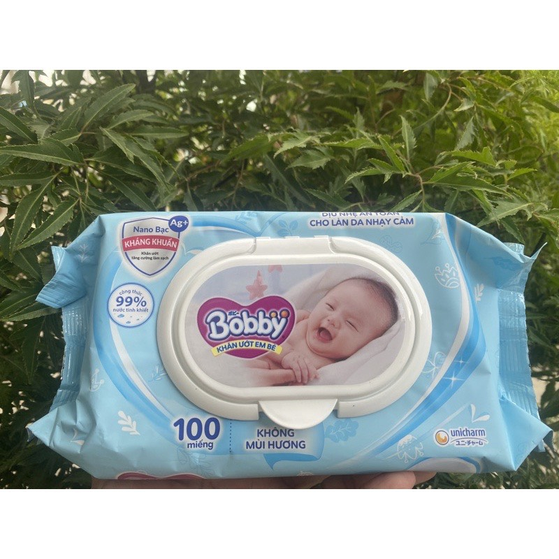 Khăn Ướt Bobby Không Mùi Hương 100 Miếng/ Khăn giấy Let-Green 300 tờ/ Giấy vệ sinh Bless You L'amour 3 lớp