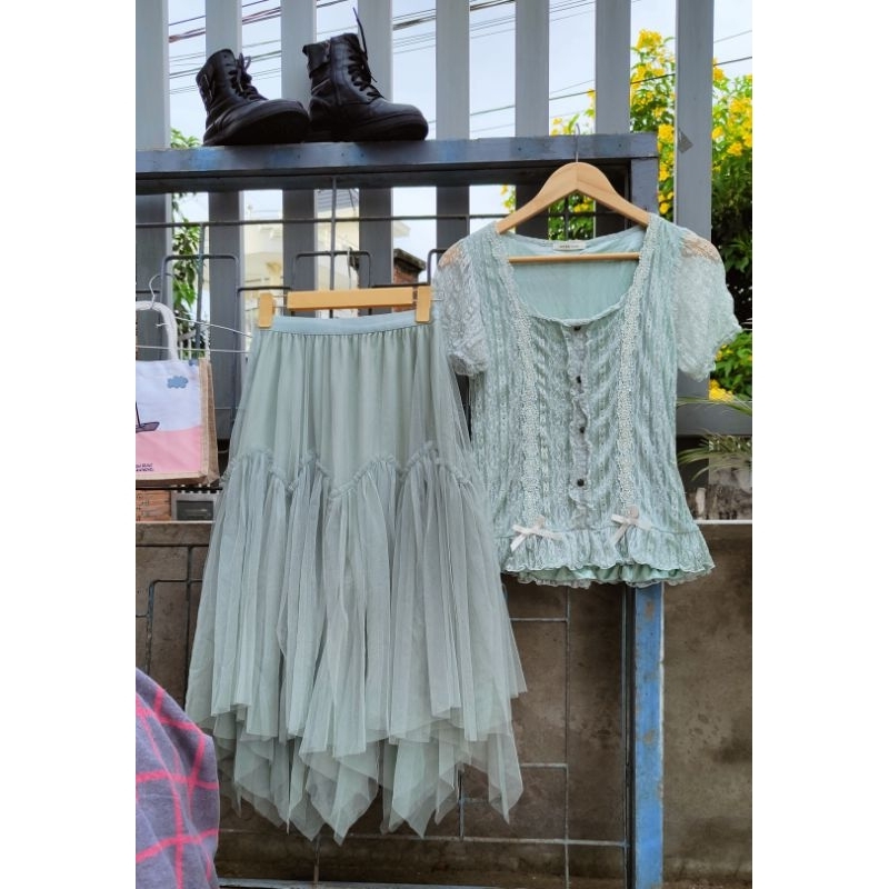 Set Mori girl xanh mint ngọt lịm 🍰🍰🍰