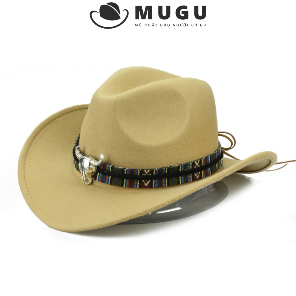 Mũ Cao Bồi Nam CB03 Chất Nỉ Siêu Ấm Áp - Mũ Cao Bồi Đẳng Cấp | MUGU