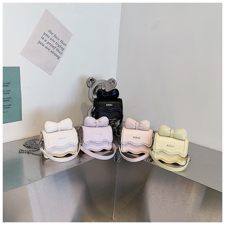 Túi Nơ Amai Mini Cầm Tay, Đeo Chéo Nữ Phong Cách Hàn Phối Đồ Siêu Xinh