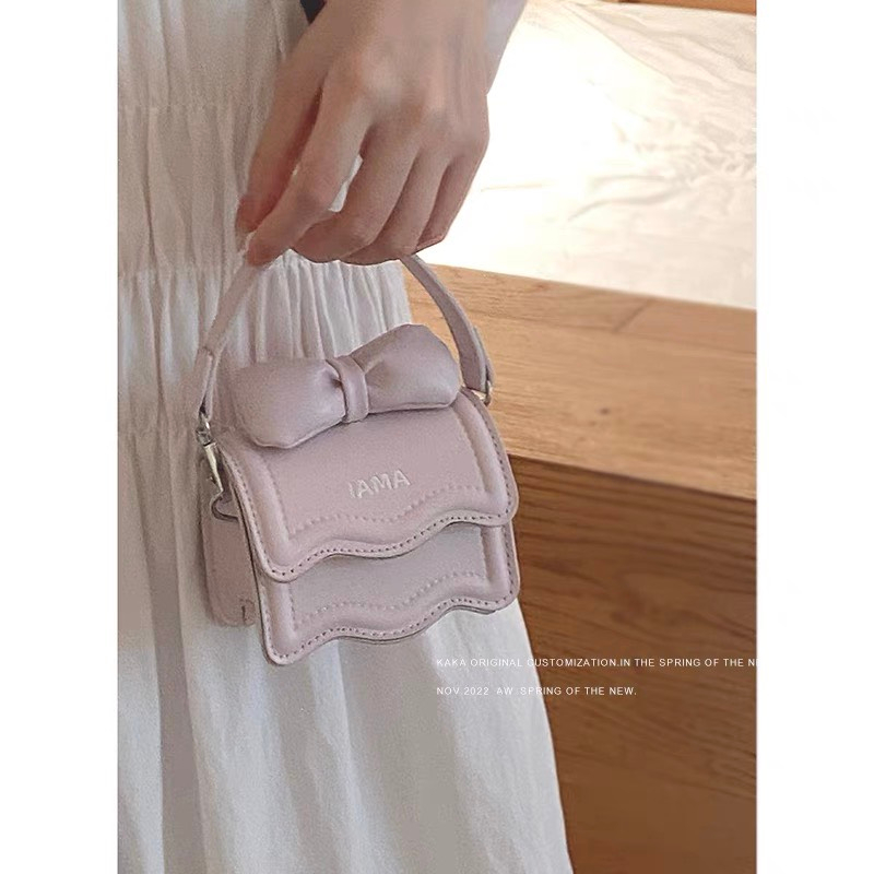 Túi Nơ Amai Mini Cầm Tay, Đeo Chéo Nữ Phong Cách Hàn Phối Đồ Siêu Xinh