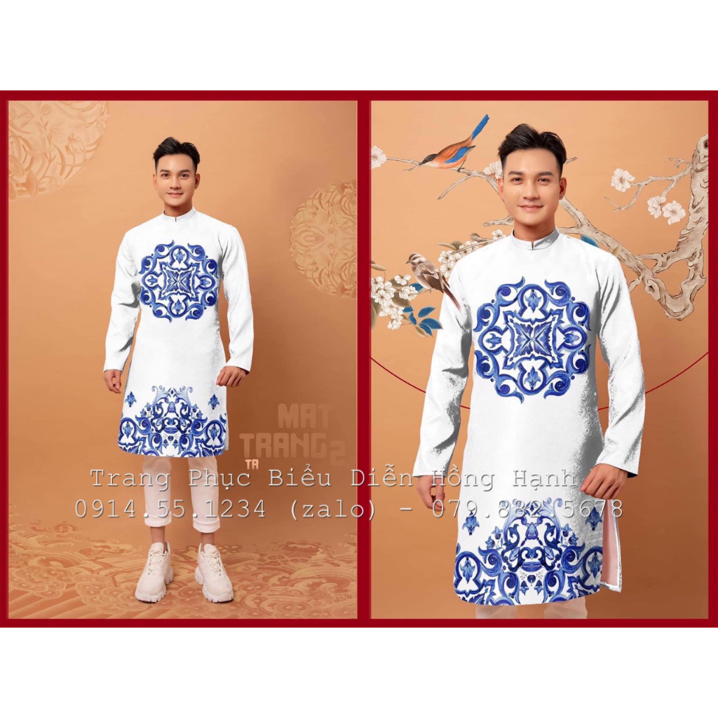 Có sẵn áo dài cách tân nam vải dày đẹp