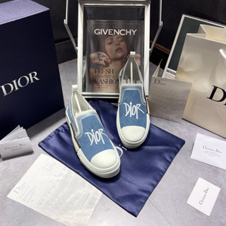 Dior B23 Slip On X Shawn Stussy Sneakers Blue Hàng Cao Cấp