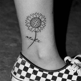 Hình xăm dán hoa hướng dương tattoo mặt trời 10x6cm