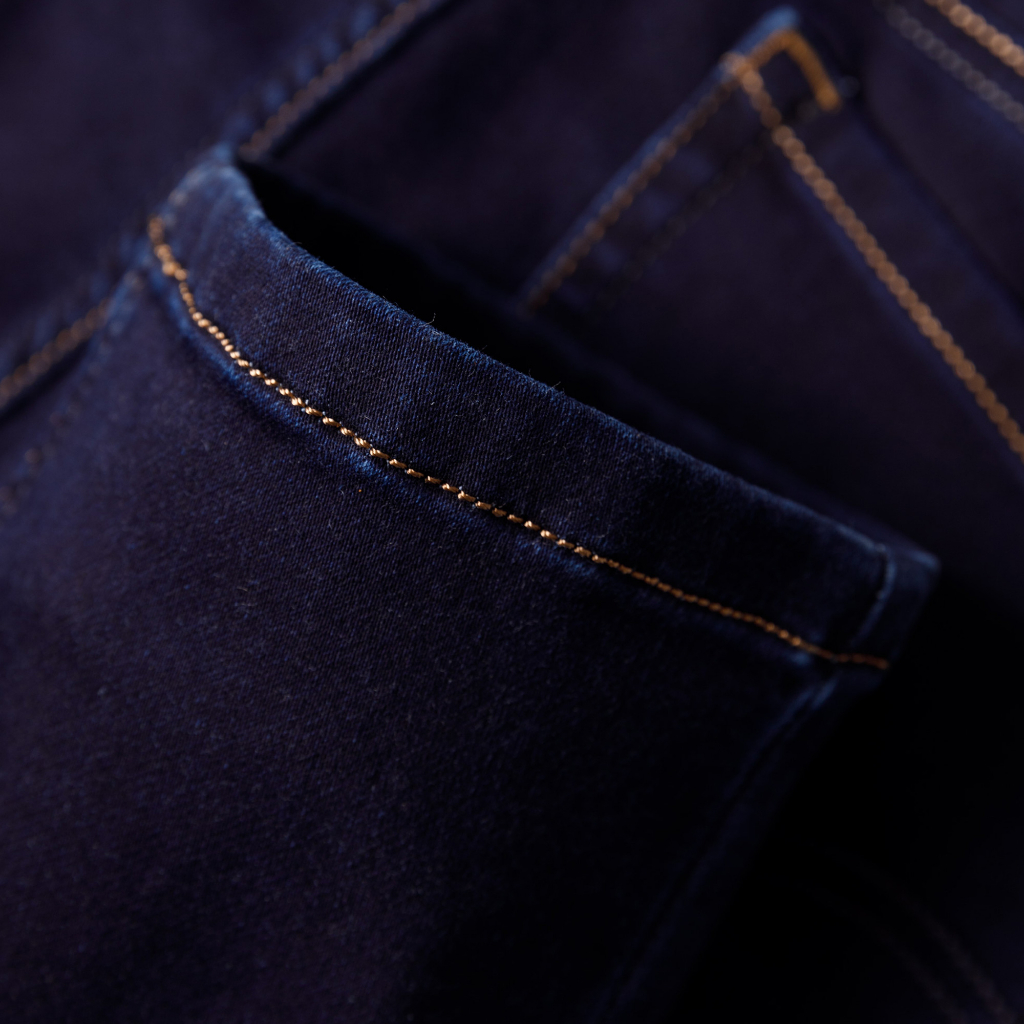 Quần Jean Nam Cao Cấp 3004D Dáng Suông Màu Xanh Than - Quần Bò Nam Vulcano