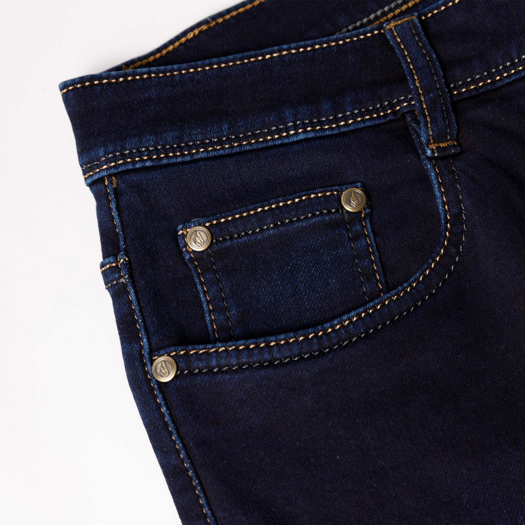 Quần Jean Nam Cao Cấp 3004D Dáng Suông Màu Xanh Than - Quần Bò Nam Vulcano