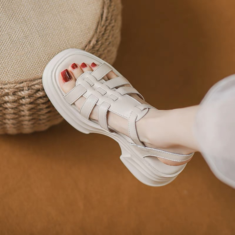 Giày sandals phong cách chiến binh cao 5 cm