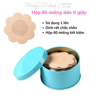 Hộp 60 miếng Dán Ti Giấy, Dán Nhũ Hoa YUNA