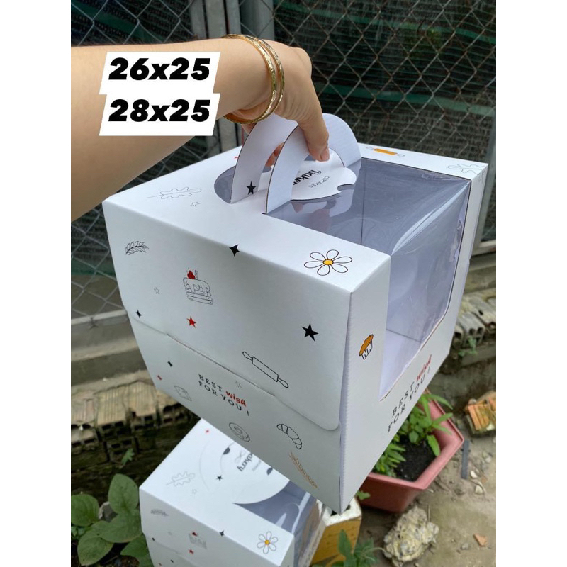 Combo 5 hộp cao 25cm kính tràn kèm đế