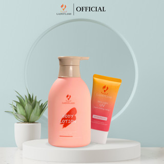 COMBO Sữa Dưỡng Thể Trắng Da Niacinamide (500ml) & Kem Chống Nắng Nâng Tone Dưỡng Trắng Skin Light UV SPF50+/PA++++